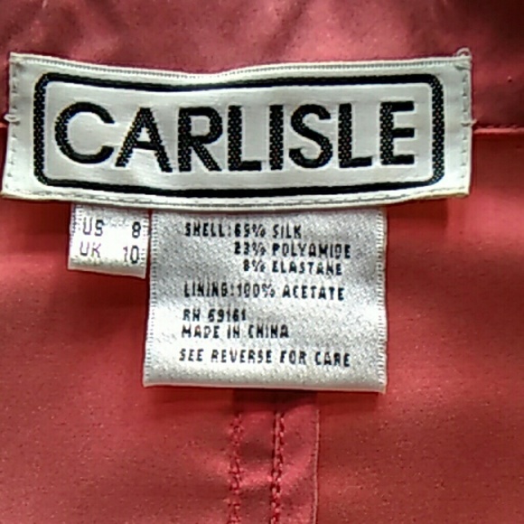 Pre-owned Carlisle Silk Blend Salmon Color Jacket - Picture 5 of 5